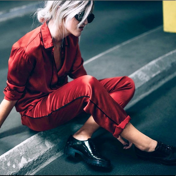 {Ganni} Trinity Seersucker Button Down/Trouser SET - Picture 2 of 15